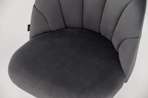 MebleMWM Krzesło obrotowe OF-500 | Szary-popiel welur | Srebrna noga | Outlet