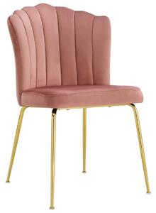MebleMWM Krzesło muszelka C-951 różowy #44 welur