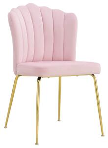 MebleMWM Krzesło muszelka C-951 różowy #67 welur