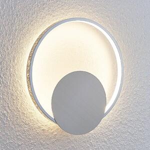Kinkiet LED Anays Lindby, aluminiowy / szary / cynkowy, salon / jadalnia, tworzywo sztuczne, nowoczesny