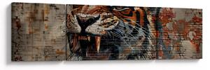 Obraz - Tygrys z cegieł (170x50 cm)