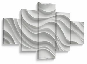 Obraz - 3D białe fale (125x70 cm)
