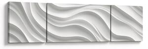 Obraz - 3D białe fale (170x50 cm)