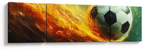 Obraz - Piłka nożna w locie (170x50 cm)