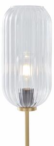 Lampa podłogowa Art Deco mosiądz z przezroczystym szkłem - Rid Oswietlenie wewnetrzne