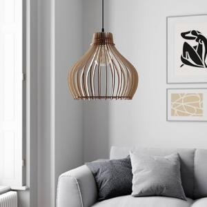 Lampa wisząca Barrel TEMAR LIGHTING, możliwość ściemniania, jasne drewno, salon / jadalnia, drewno, dworkowy / rustykalny