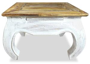 Stolik boczny z litego drewna z odzysku, 50x50x35 cm