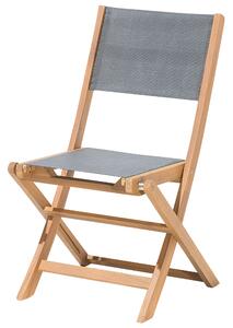 Zestaw mebli do ogrodu akacjowy rozkładany stół 8 składanych krzeseł jasne drewno Cesana Beliani