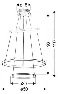 Biała podwójna lampa wisząca LED - V082-Monati