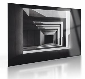Obraz na szkle - Kwadratowy tunel (70x50 cm)