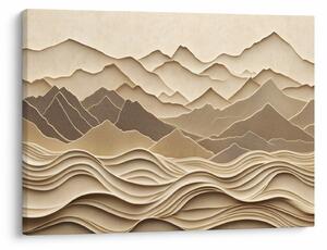 Obraz - 3D linie gór (70x50 cm)