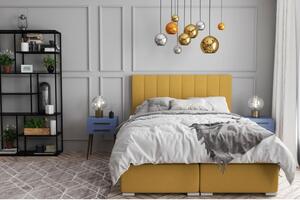 Wygodne łóżko Kontynentalne z materacem i pojemnikiem na pościel GRANDE 140x200
