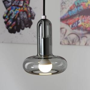 Eco-Light Lampa wisząca Perseus, dymny szary, Ø 15 cm, szklana, ściemniana