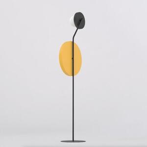 Lampa stojąca podłogowa nowoczesna czarno-pomarańczowa okrągłe talerze 2xG9 8W KISS Emibig