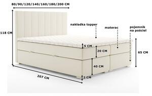 Wygodne łóżko Kontynentalne z materacem i pojemnikiem na pościel GRANDE 200x200