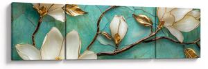 Obraz - 3D magnolie (170x50 cm)
