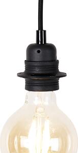 Industrialna lampa wisząca czarna 3-punktowa - Cava Oswietlenie wewnetrzne