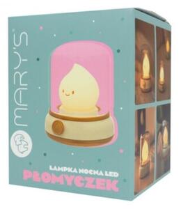 Lampka nocna dla dzieci bezprzewodowa żółta płomyczek LED 3W Mary's