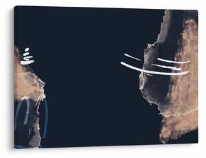 Obraz - Ciemnoniebieska abstrakcja (70x50 cm)