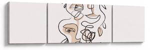 Obraz - Makijaż twarzy ze sztuką linii (170x50 cm)