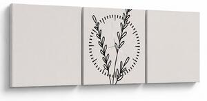 Obraz - Meadow Flower N⁰2 (z zegarem) (90x30 cm)