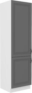 Wysoka szafka kuchenna słupek STILO 60 DK-210 2 F Szary/Biały