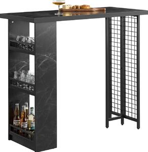 SoBuy FWT100-SCH Stó barowy Stó jadalniany Stó balkonowy Stó kuchenny Stó bistro Wysoki stó Lada barowa Stó balkonowy Stolik boczny Czarny WHT ok. 120x105x50cm
