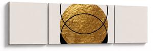 Obraz - Abstrakcja złoto-biała N⁰2 (170x50 cm)