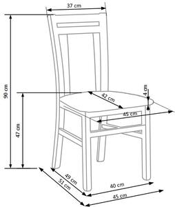 Skandynawskie krzesło drewniane materiał sonoma