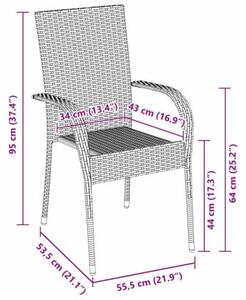Zestaw Mebli Ogrodowych Komplet Jadalniany 5-Częściowy Brązowy Metal Na Taras Balkon Ogród