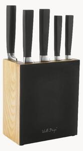 Komplet noży w bloku Fino Black, 5 elem