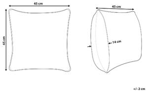 Bawełniane poduszka dekoracyjna styl boho 45x45 cm beżowa Howea Beliani