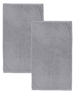 Szare bawełniane ręczniki kąpielowe szybkoschnące/frotte zestaw 2 szt. 90x140 cm Quick Dry – Catherine Lansfield