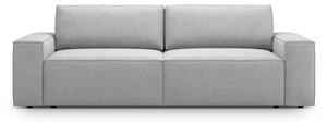 Jasnoszara rozkładana sofa z materiału bouclé 247 cm Jodie – Micadoni Home