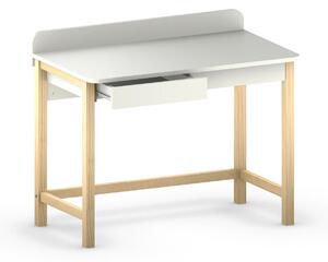 Białe biurko w stylu skandynawskim Margo