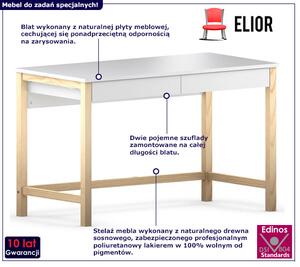 Drewniane biurko Inelo X11 120x60 cm - białe