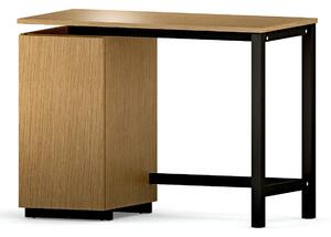 Drewniane biurko z kontenerkiem Fibi X2