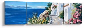 Obraz - Uliczka nad morzem (170x50 cm)