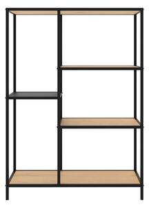 Czarno-naturalny regał w dekorze dębu 80x112x35 cm Altino – Unique Furniture