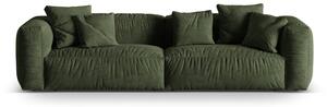 Zielona aksamitna sofa modułowa 320 cm Martina – Micadoni