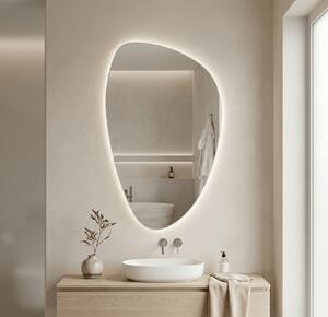 Lustro nieregularne Fluid S 92x55 cm Bez Ramy / LED Zimna