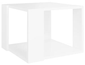 Stolik kawowy, biały, 40x40x30 cm, materiał drewnopochodny