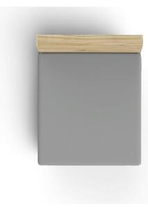 Ciemnoszare bawełniane prześcieradło z gumką 140x200 cm – Mijolnir