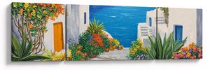 Obraz - Grecka uliczka (170x50 cm)