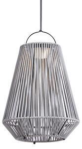 Lampa stołowa w stylu bohemy szara z LED, 3-stopniowa regulacja ściemniania IP54, ładowana solarnie - Duca