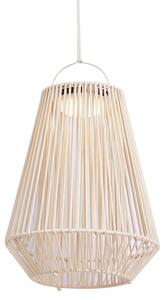 Lampa stołowa w stylu bohemy beżowa z LED, 3-stopniowy ściemniacz, IP54, ładowana solarnie - Duca