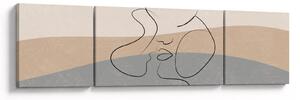 Obraz - Line art kiss (170x50 cm)