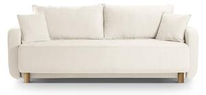 Kremowa rozkładana sofa ze schowkiem 231 cm Elen – Micadoni