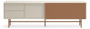Ceglasto-beżowa szafka pod TV 180x56 cm Nube – Teulat
