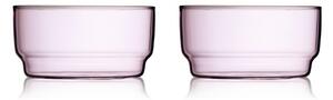 Różowe szklane miski zestaw 2 szt. 500 ml Torino – Lyngby Glas